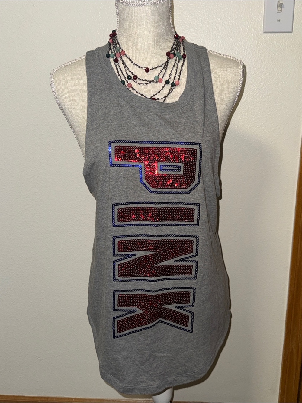 PINK Victoria's Secret Gray Tank size XS